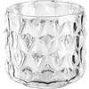 Leonardo Poesia 076432 - Portacandela decorativa in vetro con rombi, 10 x 10 cm