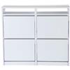 TOPKIT | Scarpiera Tamesis 54AB | Dimensioni 96 x 107 x 25 cm | Armadio scarpiera con 4 ante a ribalta | Bianco