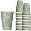 Generico Mecup Bicchieri in Carta, Bicchieri Monouso, 200 Pezzi, Tazza Caffè 200 ml, Usa e Getta, Per Bevande Calde e Fredde, Design Elegante, Igienici, Biodegradabili. Fantasia: Damascato, Verde
