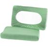 BaSaTex Set di 2 federe organiche per cuscino cervicale e sanitario, 97% cotone certificato GOTS + 3% elastan, circa 45-60 x 30-40 cm - 20 cm, colore: verde lime