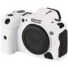 FIRST2SAVVV Custodia in silicone per Canon EOS R5 con design texture antiscivolo (bianca)