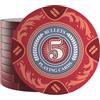 Bullets Playing Cards - 25 chips tony per poker set - valore 5 - 14 g - diametro 4 cm - colore rosso..