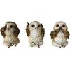 Nemesis Now Tre sagge gufi marroni statuette 7,5 cm