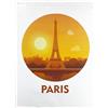 Half a Donkey Strofinaccio grande in cotone Paris e The Effiel Tower