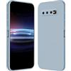RankOne Custodia per Samsung Galaxy S10 (4G) (6.1 Inches) Cover Morbida in Silicone TPU - Blu fumo