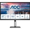 AOC V5 Q27V5N/BK Monitor PC 68,6 cm (27) 2560 x 1440 Pixel Quad HD LED Nero [Q27V5N/BK]