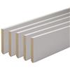 MadeInNature, Battiscopa in legno bianco pre-verniciato, prodotto in Francia, finitura quadrata altezza 7 cm, lunghezza a scelta. (10 ml)