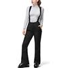 33,000ft Pantaloni da sci da donna, impermeabili, antivento, in softshell, con calda imbottitura, da snowboard, da sci, da trekking, da sci, Nero , M / 31L