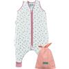 molis & co molis&co - Sacco Nanna con Piedini - Sacco Nanna Estivi - Sacco Nanna 0.5 TOG - Ultra-Fresco e Leggero - 100% Cotone (Oeko-Tex 100) - Bloom Pink (3-6 Mesi)