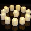 PChero 12pcs a Pile con Luce Bianca Calda a LED Senza fiammeggiare, Candele a lume di Candela con Timer, 6 Ore su 24 Ore di Ciclo, per la Festa di Nozze di Compleanno[1,7 Pollici Versione Alta]