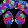 LKITMIUT 109 confezioni di palloncini al neon a luce nera Glow in The Dark Fluorescenti a Pois in Lattice Palloncini Colori Assortiti Light Up Accessori per Feste al Neon Decorazione Luminosa per Feste
