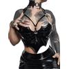 WSZJLN Goth Dark Bat Shape Faux Gotico Crop Top Donna Punk Nero Sexy Backless Camis Bodycon Party Tube Top Estate