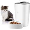 Pawmate Mangiatoia automatica per gatti da 4 l, con timer, dispenser di cibo per animali domestici con controllo programmabile fino a 15 porzioni, 6 pasti al giorno