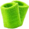 SZXMDKH 2 Pezzi Polsino Sportivo Sport Sweatband Polsino Polsino da Polso in Cotone Atletico Elastico Braccialetto Colorato Polsino di Sport per Palestra Corsa Sport Tennis Esercizio Basket(Verde)