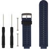 FUFSAWS Fit-power, Cinturino di ricambio in morbido silicone per smartwatch Garmin Forerunner 235/235Lite/220/230/620/630/735, Navy Blue&Black