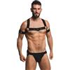 Master Series Rave Harness Elastic Chest Harness with Arm Bands S/M