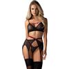 Obsessive Novenes 3-pcs Set Black XL/XXL