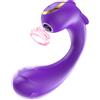SuperLove Raya G-Spot Sucking Dual Vibrator Purple