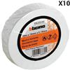 BTicino Nastro Isolante In Pvc Con Plastificante Autoestinguente BTicino 19MMX20MT Bianco - BT-SN2019B - 10 Pezzi