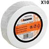 BTicino Nastro Isolante In Pvc Con Plastificante Autoestinguente BTicino 25MMX20MT Bianco - BT-SN2025B - 10 Pezzi