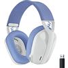 Logitech G G435 LIGHTSPEED Cuffie Gaming Wireless Bluetooth - Cuffie Over Ear Leggere, Microfoni Integrati, Batteria da 18 Ore, Compatibile con Dolby Atmos, PC, PS4, PS5, Smartphone - Bianco