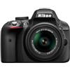 Nikon Reflex D3300 KIT 17-55 VRII Fotocamera, plastica, 1 Obiettivo Incluso, Af dx/Af-s dx, Nero
