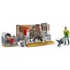 bruder 62611 - stalla per mucche e vitelli bworld con allevatore e accessori, fattoria, stalla, animali