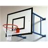(04) IMPIANTO MINIBASKET INDOOR A PARETE FISSO SBALZO CM 185 + CANEST. + RETINE
