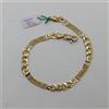 BRACCIALE DA UOMO A MAGLIA PIENA IN ORO GIALLO E BIANCO 18KT 10,2 GRAMMI (0640)