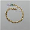 BRACCIALE DA UOMO A MAGLIA PIENA IN ORO GIALLO E BIANCO 18KT 750 10,9 GR. (0634)