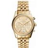 Michael Kors Orologio Lexington da donna, movimento cronografo al quarzo con cinturino in acciaio inossidabile, 38 mm, Tono oro