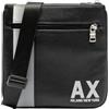 Armani Exchange Color Block AX Flat Crossbody Bag, Uomo, Schwarz, Einheitsgröße