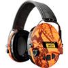 Sordin Pro-X LED Protezioni acustiche a capsula 75302-X-09-S - EN 352 - Cuscino in gel, Cinturino in pelle & capsule arancioni