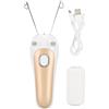 Jadeshay Epilatore Viso Donna,Ricaricabile Epilatore per Peli del Viso da Donna Portatile Facciale Elettrico per Capelli Facciali con Host + Filo di Cotone Blanco Bianco + Cavo USB