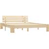 vidaXL Giroletto Classico Elegante Robusto Struttura Telaio Letto Naturale 180x200 cm con Testiera Doghe in Compensato Legno Massello Pino