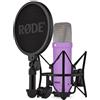 RØDE NT1 Signature Series Microfono a Condensatore a Grande Diaframma con Shock Mount, Filtro Antipop e Cavo XLR per Produzione Musicale, Registrazione Vocale, Streaming e Podcasting (Viola)