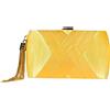 zebrum Pochette da sera da donna, borsa da sera, borsetta da sera, pochette da donna per feste e matrimoni, Elegante nappa-giallo