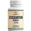 Double Wood Supplements DW Astaxantina | 50 Capsule Softgel - 12mg Astaxantina per Dose | Integratore Antiossidante Elevata Concentrazione | Non-OGM e Senza Glutine | Prodotto nel Regno Unito