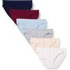 Amazon Essentials Slip Bikini in Cotone (Disponibile in Taglie Forti) Donna, Pacco da 10, Floreale/Multicolore/Pois/Righe, 42