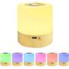 TIYUPA Mini Luce Notturna LED, Bambini Lampada da Comodino Controllo Tattile Intelligente, Tempismo 2/4H, USB Ricaricabile, Dimmerabile, Portatile, Colore Cambia RGB per Camera Letto, Bambini Venatura legno
