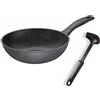Stoneline Set di 2 pezzi Asian Wok, 30 cm e cucchiaio da portata