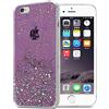 Cadorabo Custodia compatibile con Apple iPhone 6 / 6S in Viola con Glitter - Custodia protettiva in silicone TPU con glitter scintillanti - Ultra Slim Back Cover Case