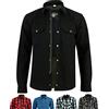 Texpeed Camicia moto con protezioni - Giacca da uomo in flanella a quadri - Motociclista realizzata con Aramide da 280 g/mq con armatura protettiva (EN 1621-1) - Nero - 4XL