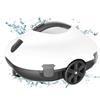 Bestyks Robot Piscina, Robot Piscina Fuori Terra 130 Minuti Di Pulizia Potente, Robot Automatico Pulisci Piscina Wireless Motori A Doppia Azionamento Per Piscine A Fondo Piatto Fino A 80 M²