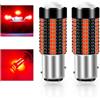 Teguangmei 1157 BAY15D P21/5W Lampadine LED per Auto 5W Super Luminosi Rosso 3020 126SMD LED 1157 Freno di Retromarcia Coda Stop Fendinebbia Posteriore Luce di Posizione 12-24V (2 PCS)