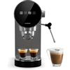 KLARSTEIN Macchinetta Caffe Espresso 0.9L, Macchina da Caffè, Caffè Espresso e Cappuccino, Macchina Caffè Barista 20 Bar In Acciao Inossidabile per Caffè Latte e Macchiato, 1360W con Montalatte