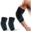 MILAIUN Gomitiera per Epicondilite, 2 pezzi compressione per gomito, supporto per articolazione e muscoli, Fascia di Compressione per Protezione Braccio per Sollevamento Pesi, Tennis, Tendiniti (XL)