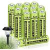 KINREECELL Batterie ricaricabili AAA Ni-MH ad alta capacità da 1,2V pre-caricate per batterie AAA per luci da giardino, luci solari esterne, luci a stringa, luci per vialetti (AAA 600mAh-12 pezzi)