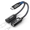 UGREEN Adattatore per Cuffie USB C a Jack 3.5mm PD 60W Magnetico 2 in 1 Hi-Res 32 Bit/384 KHz Tipo C Microfono Aux Splitter per Auricolare Compatibile con iPhone 17 16 Pro Max Air Galaxy S25/24