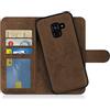MyGadget Cover per Samsung Galaxy A8 (2018) - Custodia Libretto Magnetica - Portafoglio Flip Wallet Case - Porta Carte Similpelle PU Removibile Marrone